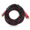 Кабель відео HDMI/HDMI (V1.4) з фільтром у тканинній оболонці (20 м)