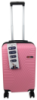 Мала пластикова валіза на колесах 45L GD Polo блідо-рожева