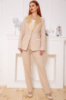 Жіночий костюм штани + піджак, бежевого кольору, 104R1285