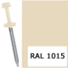 Саморіз для кріплення листового металу RAL 1015 (світла слонова кістка) 4,8*35 мм