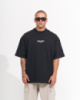 Футболка чорна з ДТФ принтом (оверсайз) | 57-329