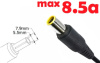 Dc кабель для блока питания 7.9x5.5 or 8.0x7.4mm (+pin) (8.5a) (1.2m) (A class) 1 день гар.