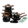 Набор посуды для приготовления из нержавеющей стали 10 предметов черный HP33530B