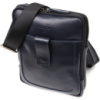 Стильная мужская сумка через плечо из натуральной кожи SHVIGEL 22142 Синяя