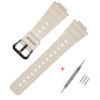 Ремінець Casio accessories для Casio G-Shock DW-5600 B White BK білий полімерний 20 см