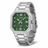 Чоловічий годинник Casio MTP-B195D-3A з зеленим циферблатом та сталевим браслетом