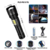 Фонарик PLD-P815 White Laser LED PM10-TG+COB, Фонарик тактический аккумуляторный ручной