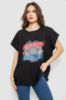 Футболка жіноча з принтом, колір чорний, 244RW532