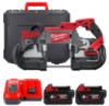 Пила стрічкова акумуляторна MILWAUKEE, M18 CBS125-502C (зарядний пристрій М12-18 FC, 2 акумулятори М18 В5 5Аг, кейс)