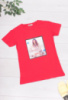 Жіноча червона футболка з малюнком