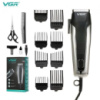 Профессиональная машинка для стрижки волос 8 насадок VGR V-120 Pro Черный + Ножницы