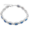 Серебряный браслет CatalogSilver с опалом 4.227ct, фианитами, вес изделия 11,64 гр (2173922) 1720 размер