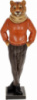 Статуэтка декоративная «Тигр в шарфе» 37.5см, полистоун, терракотовый