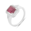 Серебряное кольцо CatalogSilver с натуральным рубином, вес изделия 3,78 гр (2187950) 17 размер
