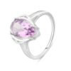 Серебряное кольцо CatalogSilver с натуральным аметистом 3.238ct, вес изделия 3,36 гр (2107446) 18 размер