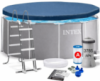 Intex 26718FS-3 New (26718-3 New) Діаметр 366 x Висота 122см Каркасний басейн Prism Frame Pool зі сходами, насосом і тен