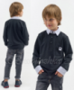 116-140 заміри. Шкільна сорочка обманка. детская рубашка кофта для мальчика