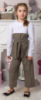 116-140, Лляний костюм шкільний для дівчинки. Брючный костюм лен сказка. школьный льняной костюм