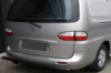 Задняя защита AK002 Черный (2 шт., нержавейка) для Hyundai H200, H1, Starex 1998-2007 гг