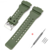 Ремінець для Casio G-Shock GA-100/110 Army Green SI полімерний зелений (SKU 1051-1076)