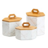 Набор банок для сыпучих продуктов 3 шт 19 см *16 см* 11.5 см белый HP276