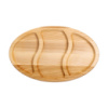 Менажниця дерев'яна 40х25 см овальна на 3 секції, ясен