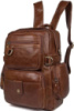 Чоловіча сумка-рюкзак-трансформер натуральна шкіра коричнева