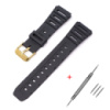 Ремінець для годинника Casio F91W 18mm Black GD чорний полімерний для F108W AE1200