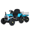 Дитячий електромобіль Трактор із містким причепом і шкіряним сидінням M 5733EBLR-4 Блакитний