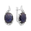 Серебряные серьги CatalogSilver с натуральным сапфиром 12.778ct (2150572)