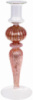 Підсвічник скляний Candlestick 8.5х25см, рожевий