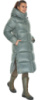 Куртка женская зимняя длинная с капюшоном - 53631 турмалиновый цвет