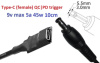 Переходник на 9v (max 5a, 45w) 5.5x3.0 or 5.0x3.0mm (+pin) 8-10cm з USB Type-C (Female) Quick Charge Power Delivery QC|PD тригер (A class) 1 день гар.