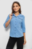 Сорочка жіноча однотонна, колір джинс, 230R068-5