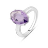 Серебряное кольцо CatalogSilver с натуральным аметистом 4.6ct, вес изделия 3,68 гр (2128946) 18 размер
