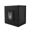 Подарункова картонна коробочка для годинника Boxes чорна з чорним тризубом (SKU: 1000-0354)