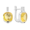 Серебряные серьги CatalogSilver с цитрином nano (2190141)