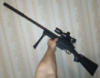 Гвинтівка дитяча снайперська на кульках, лазерний прицілевказник 94 см