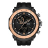 Чоловічий спортивний годинник Sanda 6012 Black-Cuprum з комбінованим циферблатом та захистом 5 ATM