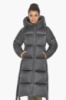 Куртка женская зимняя длинная с капюшоном - 53875 Braggart обсидиановый цвет