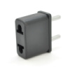Переходник на евророзетку, 125-250V, 6A, 500W, в упаковке 100 штук, цена за штуку, Black