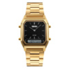 Жіночий годинник Skmei 1220GDBK Gold-Black у класичному стилі з комбінованим циферблатом