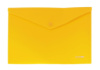Папка-конверт А4 непрозора на кнопці Economix, 180 мкм, фактура «помаранч», жовта