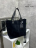Чорна — натуральний замш — без логотипа — стильна велика сумка, дорогий турецький матеріал (0217-1)