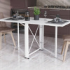 Стол-книга трансформер Орион 2 Ferrum-decor 750x1520x730 Белый металл ДСП Белое 16 мм (FRD-104590)