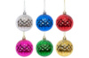 Набор игрушек елочных разноцветных шаров «Абстракция» 6см (6шт) (116299)