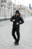 Комплект чоловічий: куртка Motion Nike чорна + штани «President» чорні. Барсетка у подарунок! (1728613757)
