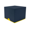 Подарункова коробочка для годинника Boxes Soft-Touch Black Blue-Yellow чорна з синьо-жовтим акцентом