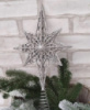 Верхушка на елку Звезда 14707 40 см серебристая