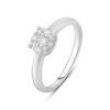 Серебряное кольцо CatalogSilver с фианитами, вес изделия 2,09 гр (2130062) 16.5 размер